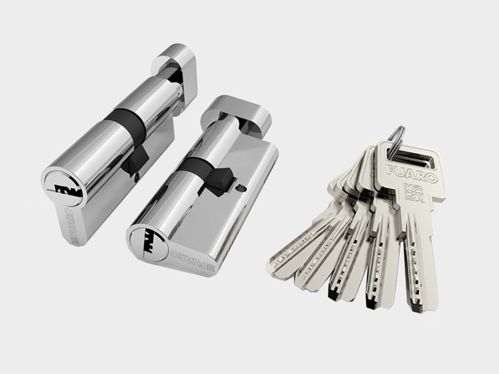 Цилиндровый механизм из алюминия «ключ-вертушка» с 5 ключами в комплекте г. Караганда